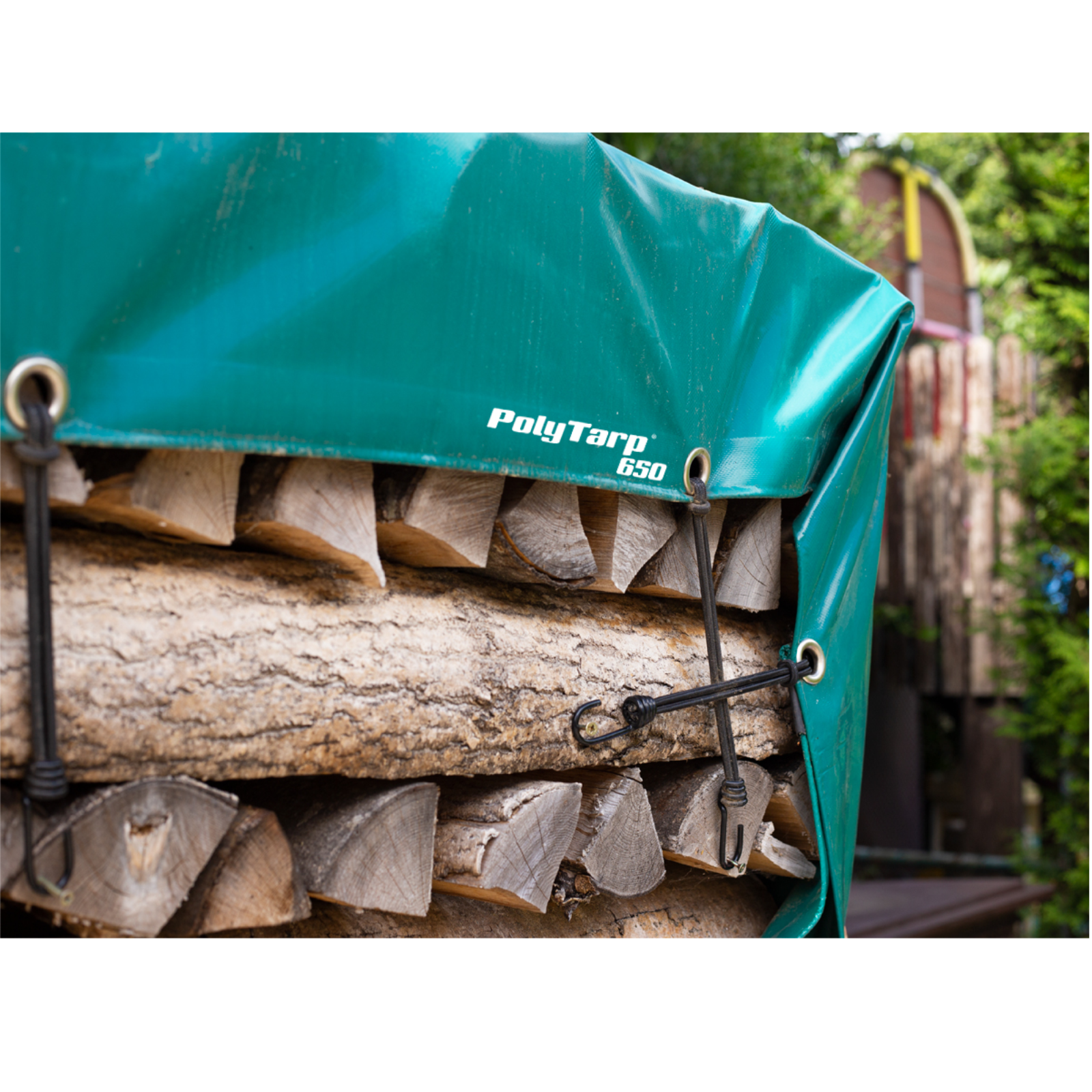 Holz-Abdeckplane LKW grün