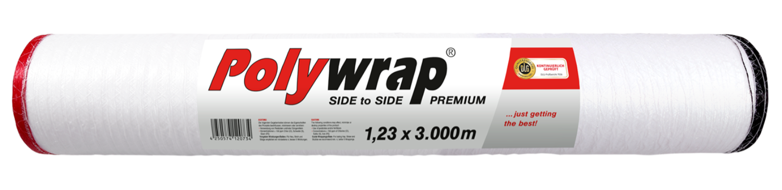 Filet pour balles rondes Polywrap Premium 1,23 x 3.000 m