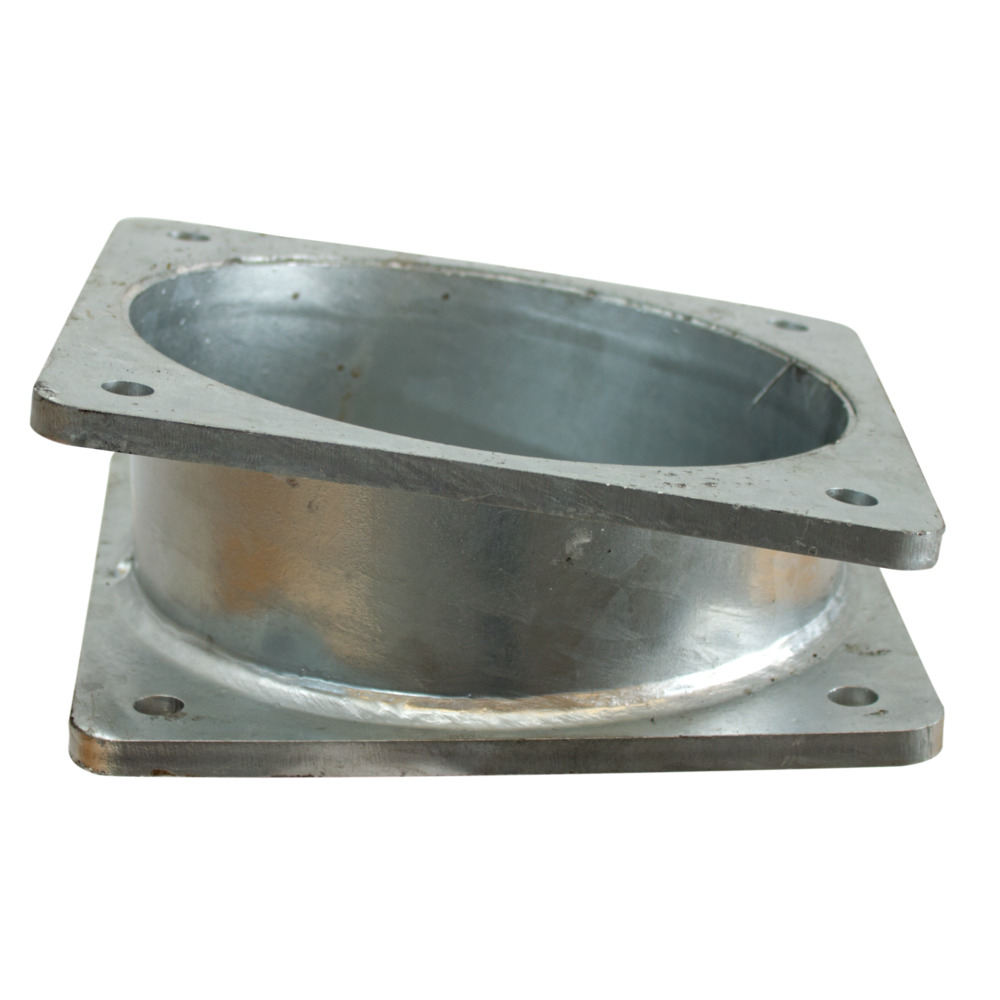 Flanschstutzen 6 mit 17° Neigung für Schnellkuppler