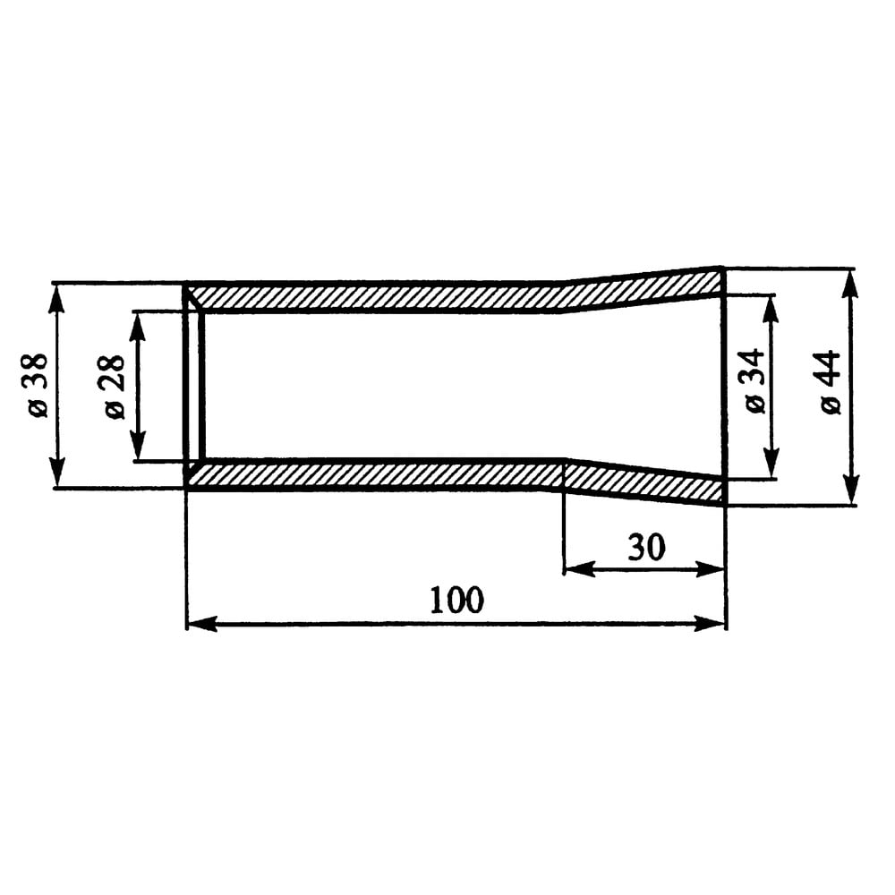 Welded socket 100x44 mm