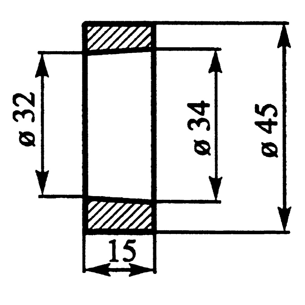 Einschweißbuchse L = 15 mm