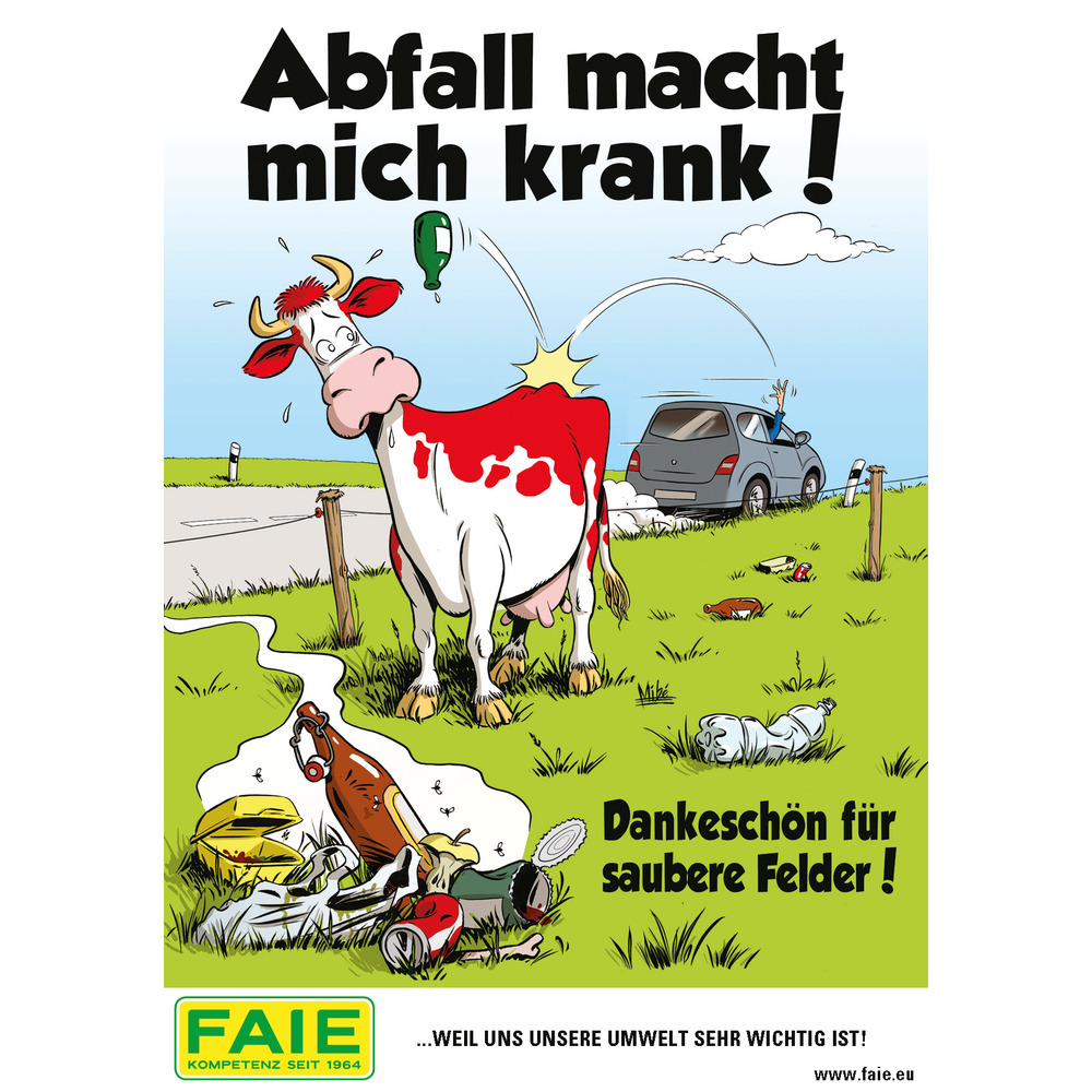 Umweltschild Abfall macht mich krank