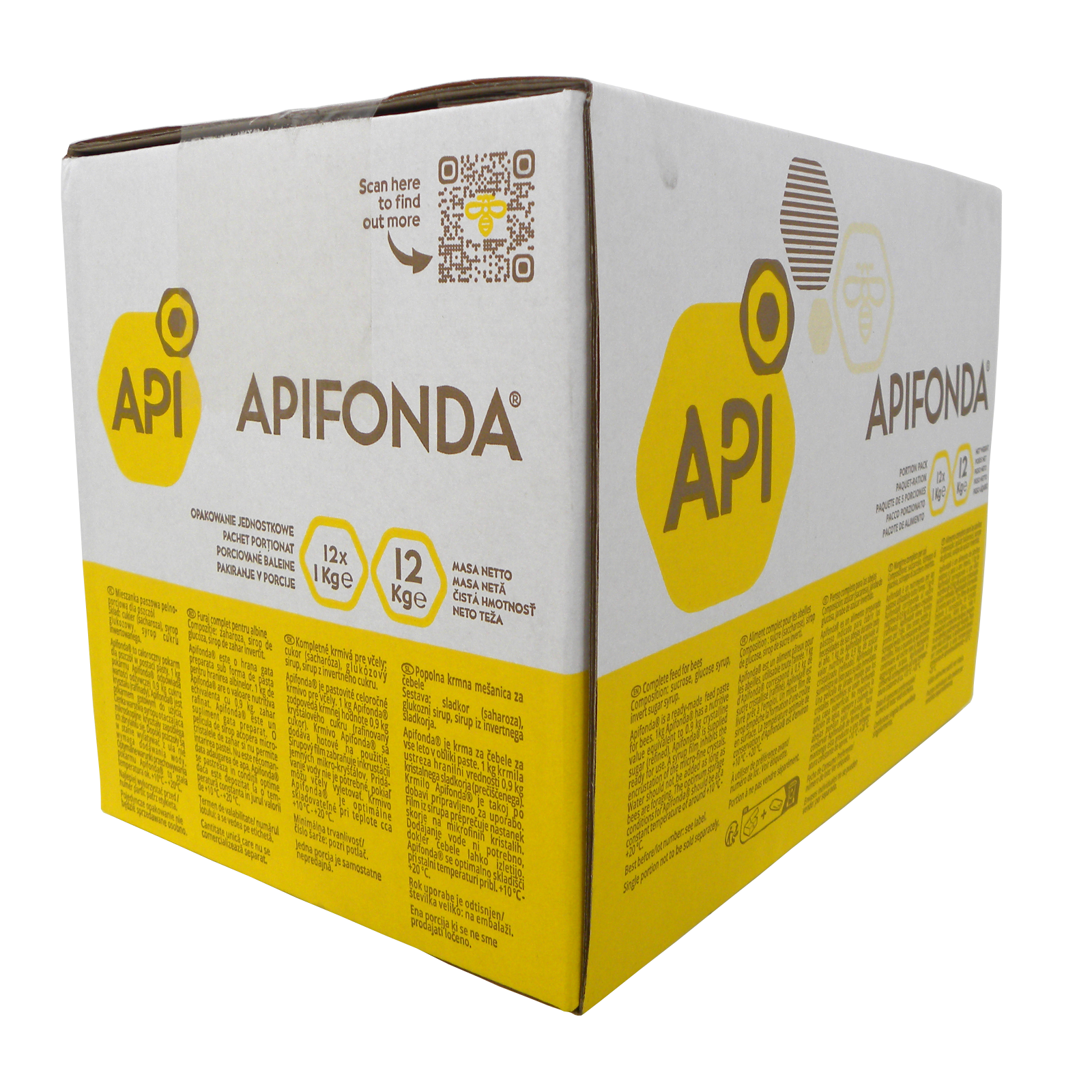 Apifonda Futterteig 12 x 1kg für Bienen