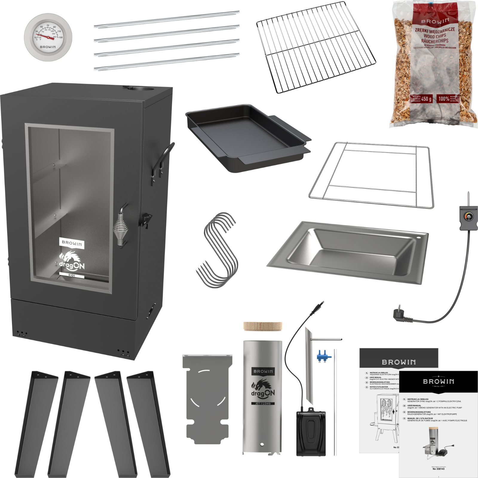  Räucherofen dragON elektrisch  E101 70L mit Rauchgenerator 