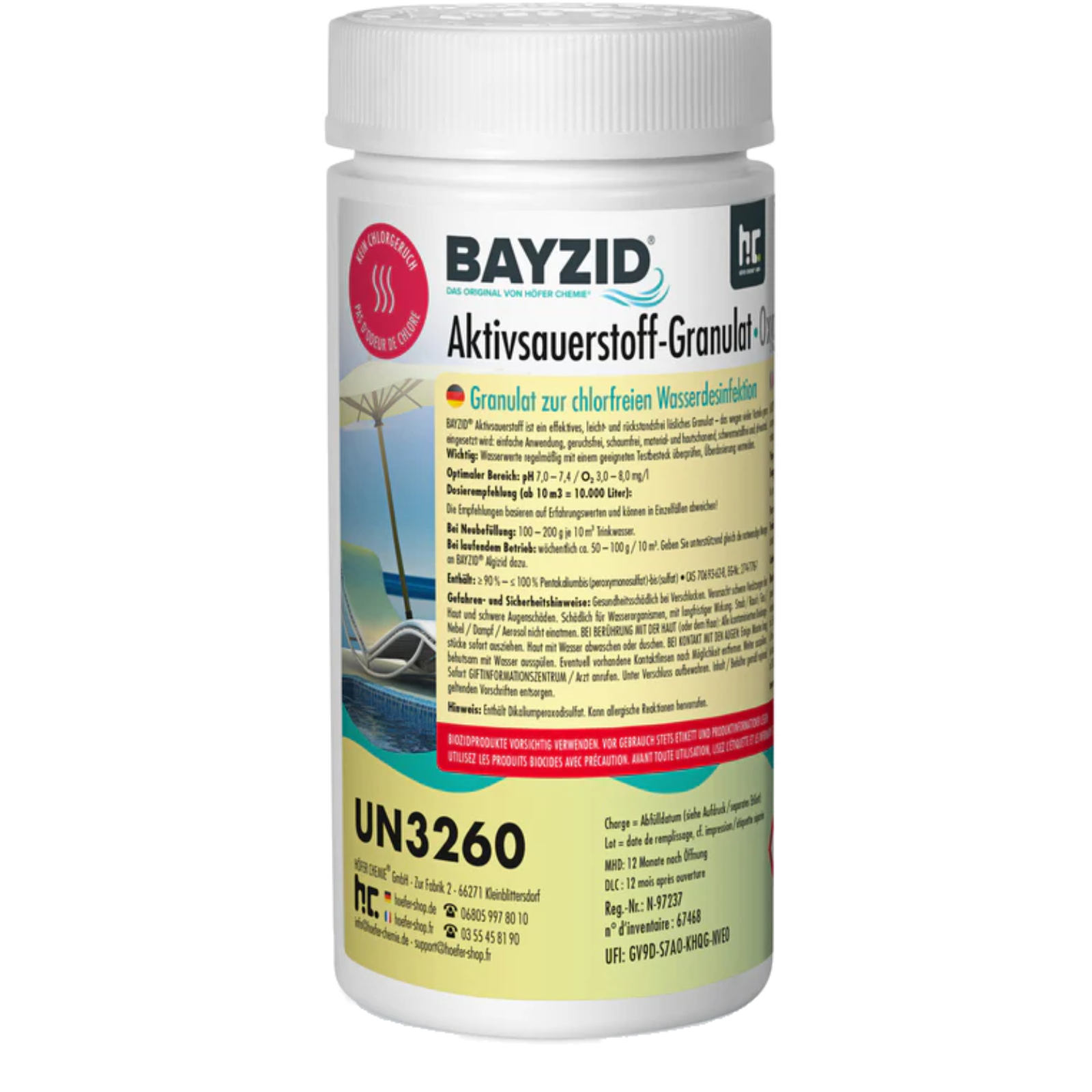  Oxygène actif en granulés 1 kg pour piscines