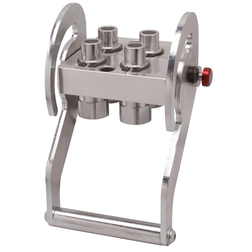 Multikuppler FAIE 4-fach DN10, mit Hebel, Festteil