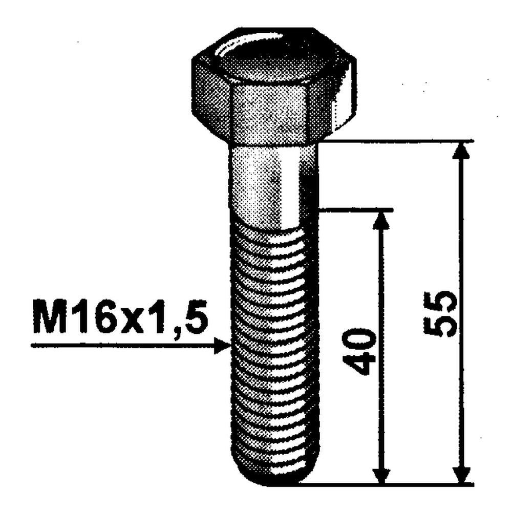 Schraube M16x1,5x55 mm 12.9