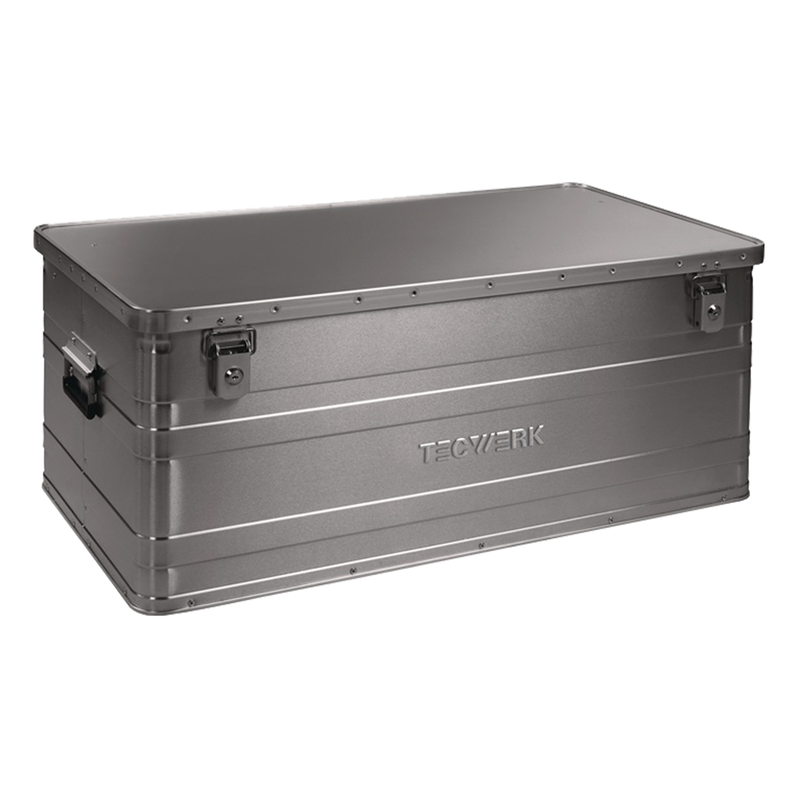 Aluminum box 140l with hinged closure