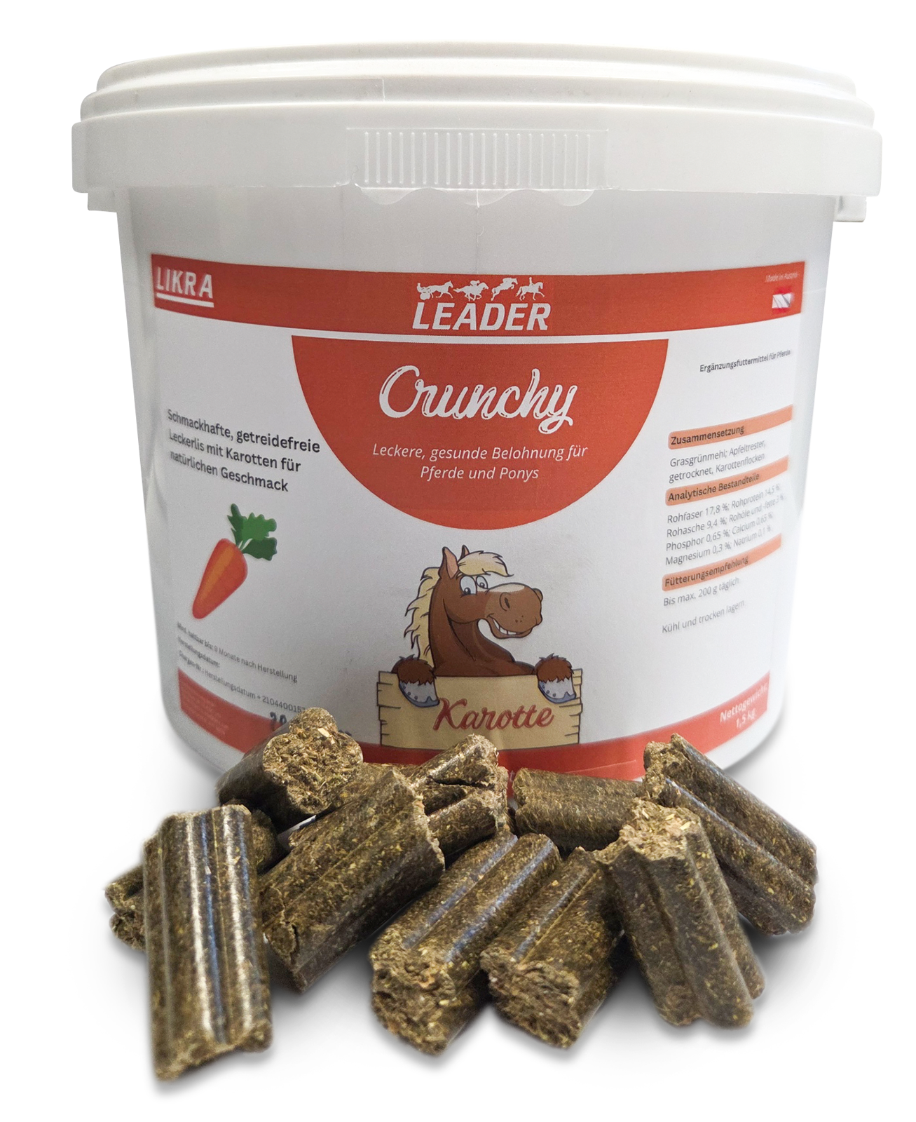Pferdefutter Crunchy Karotte 1,5 Kg