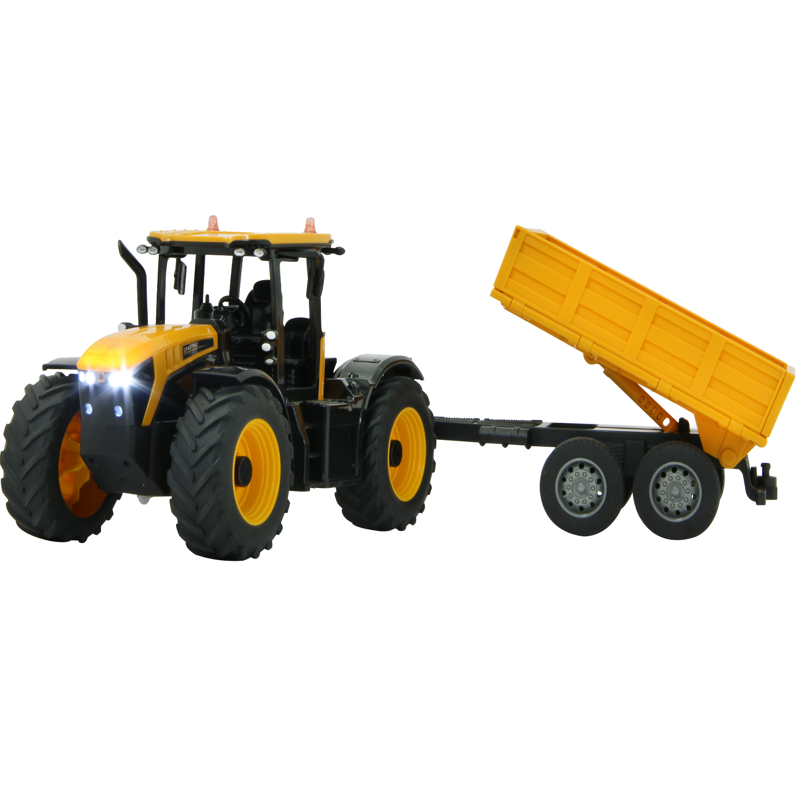JCB Traktor mit Kippanhänger