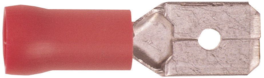 Flachstecker Rot 6,3 mm 20 Stk.