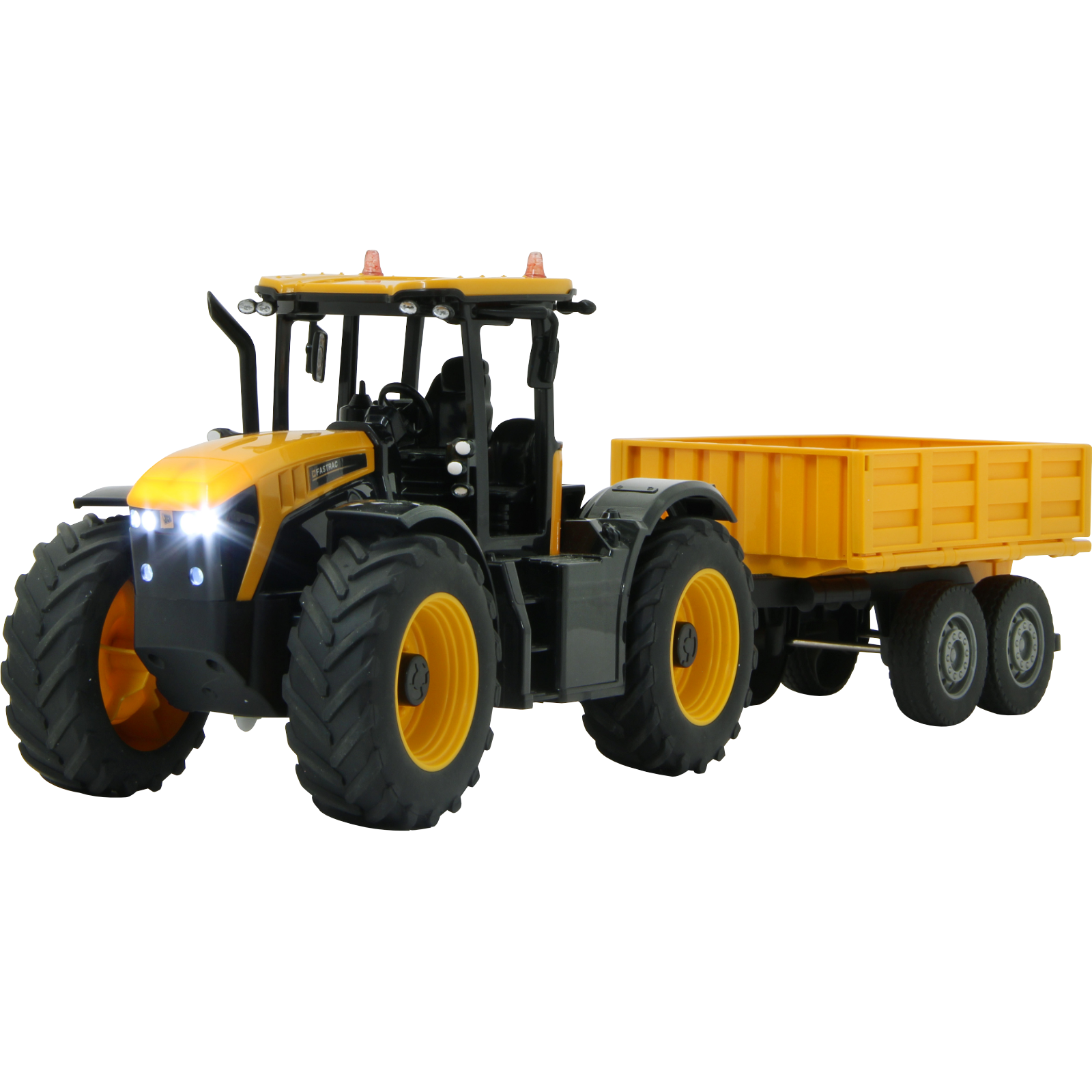JCB Traktor mit Kippanhänger