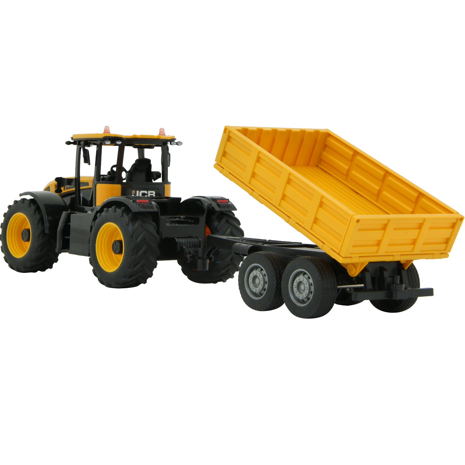 JCB Traktor mit Kippanhänger