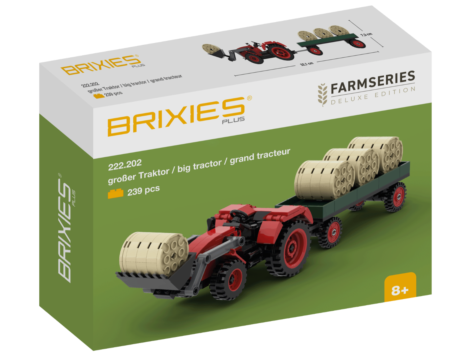 BRIXIES Plus Traktor + Anhänger