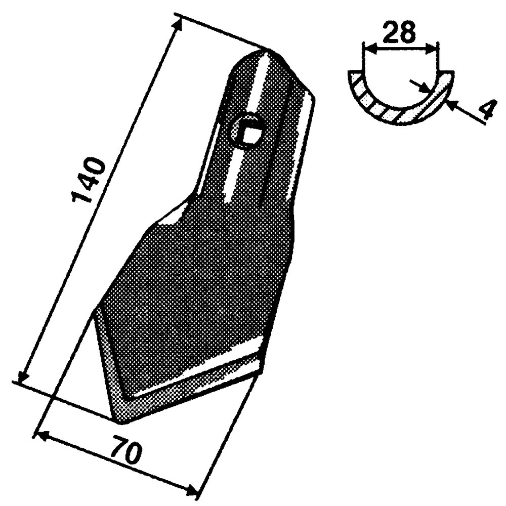 Gänsefußschar 70 mm