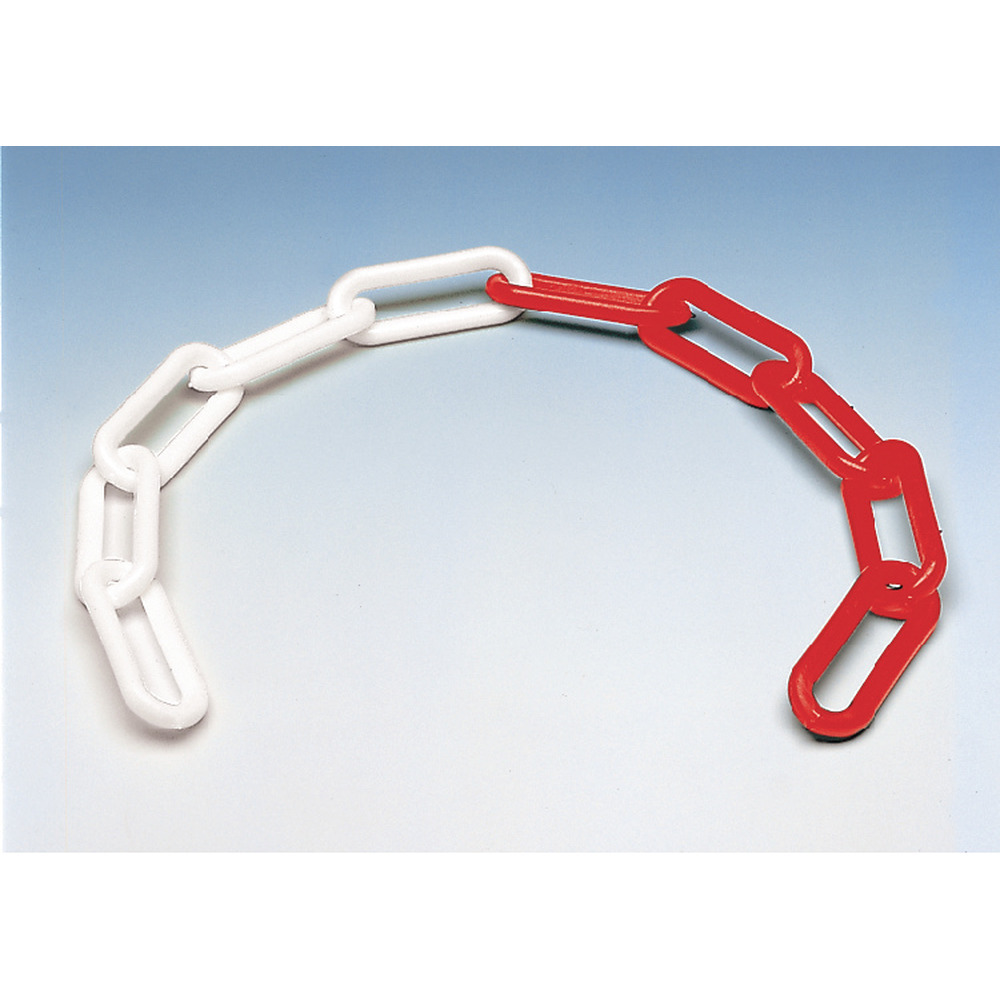 Absperrkette Kunststoff rot/weiß 6 mm Länge 30 m