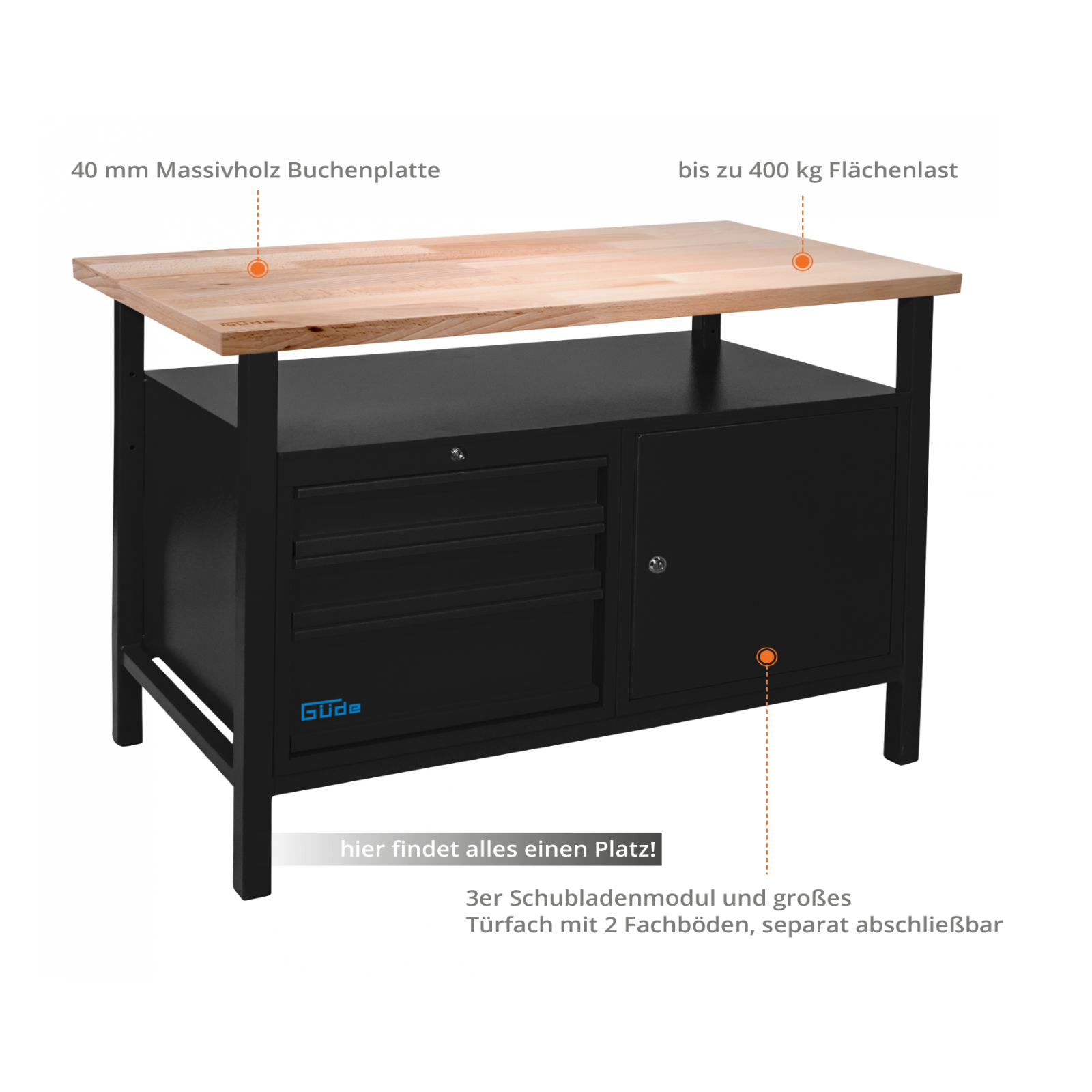  Werkbank P 1200 SLT Black Line  