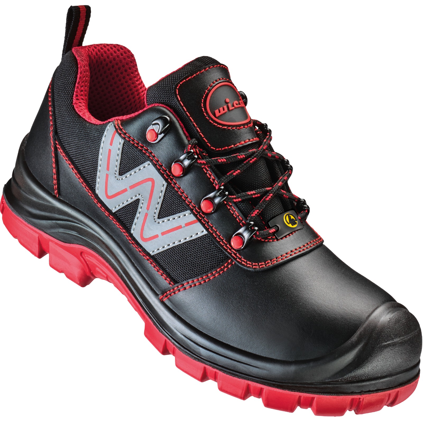 SI-Halbschuh S3 Belluno schwarz/rot