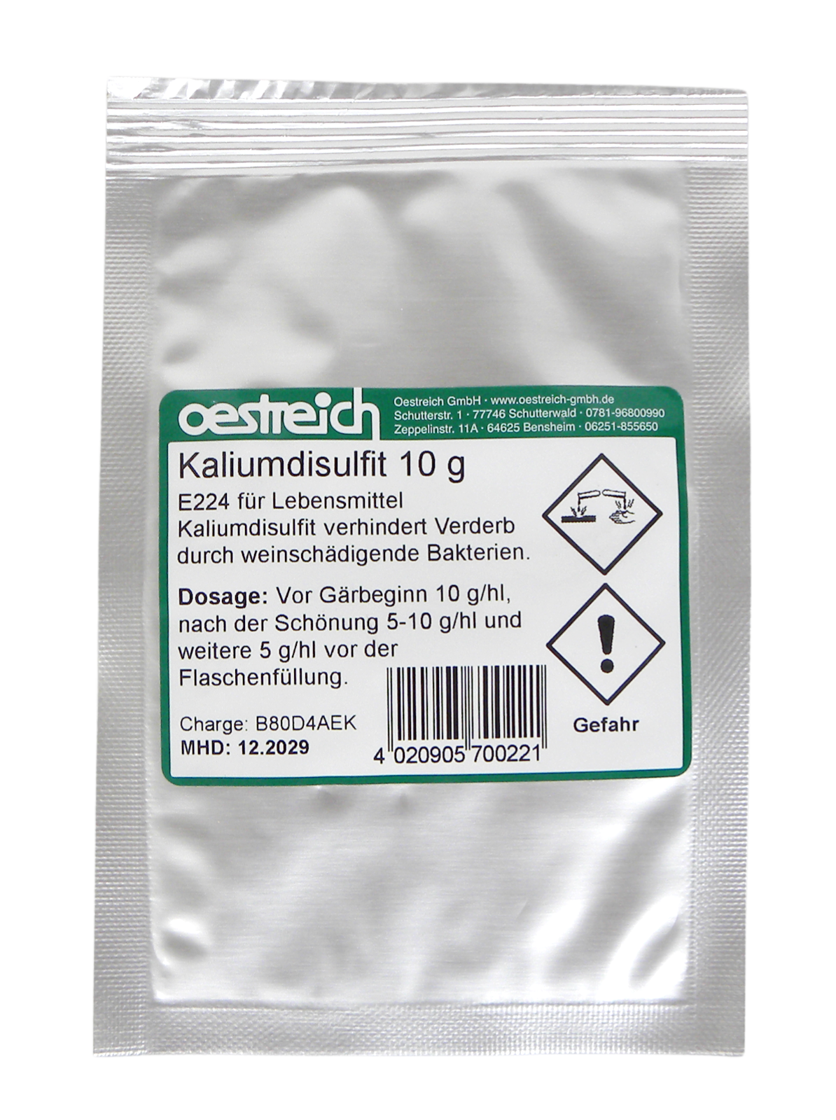 Kaliumdisulfit 10 g