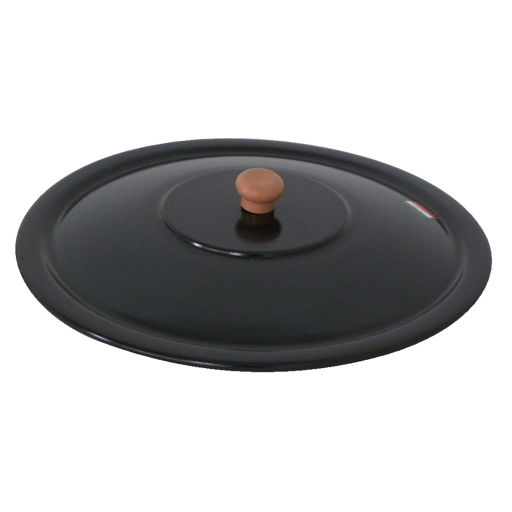 Deckel emailliert mit Griff (Knopfgriff)