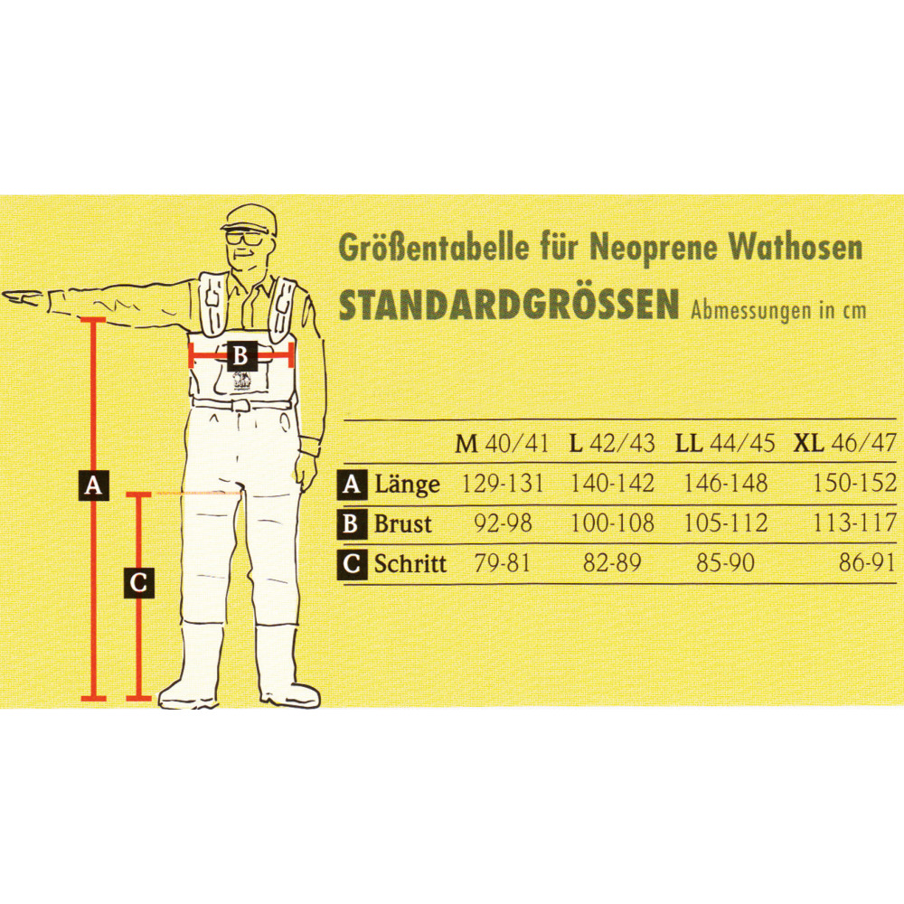 Neopren Wathose mit Filzsohle