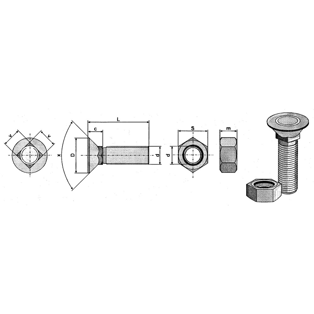 Scharschraube mit Vierkantansatz DS6006-FA8097