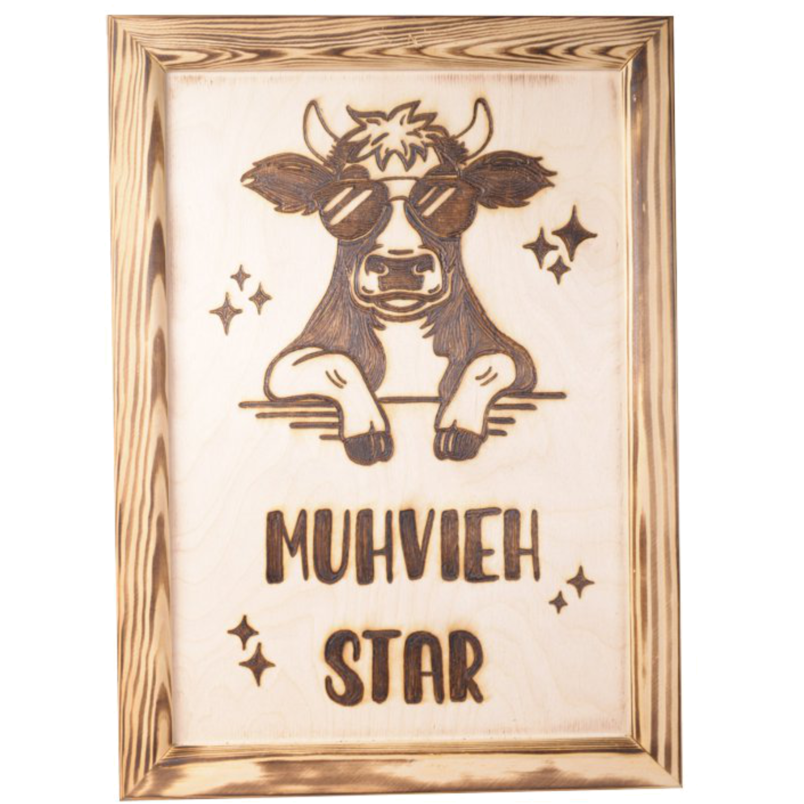 Wooden picture "Mooing Starling"