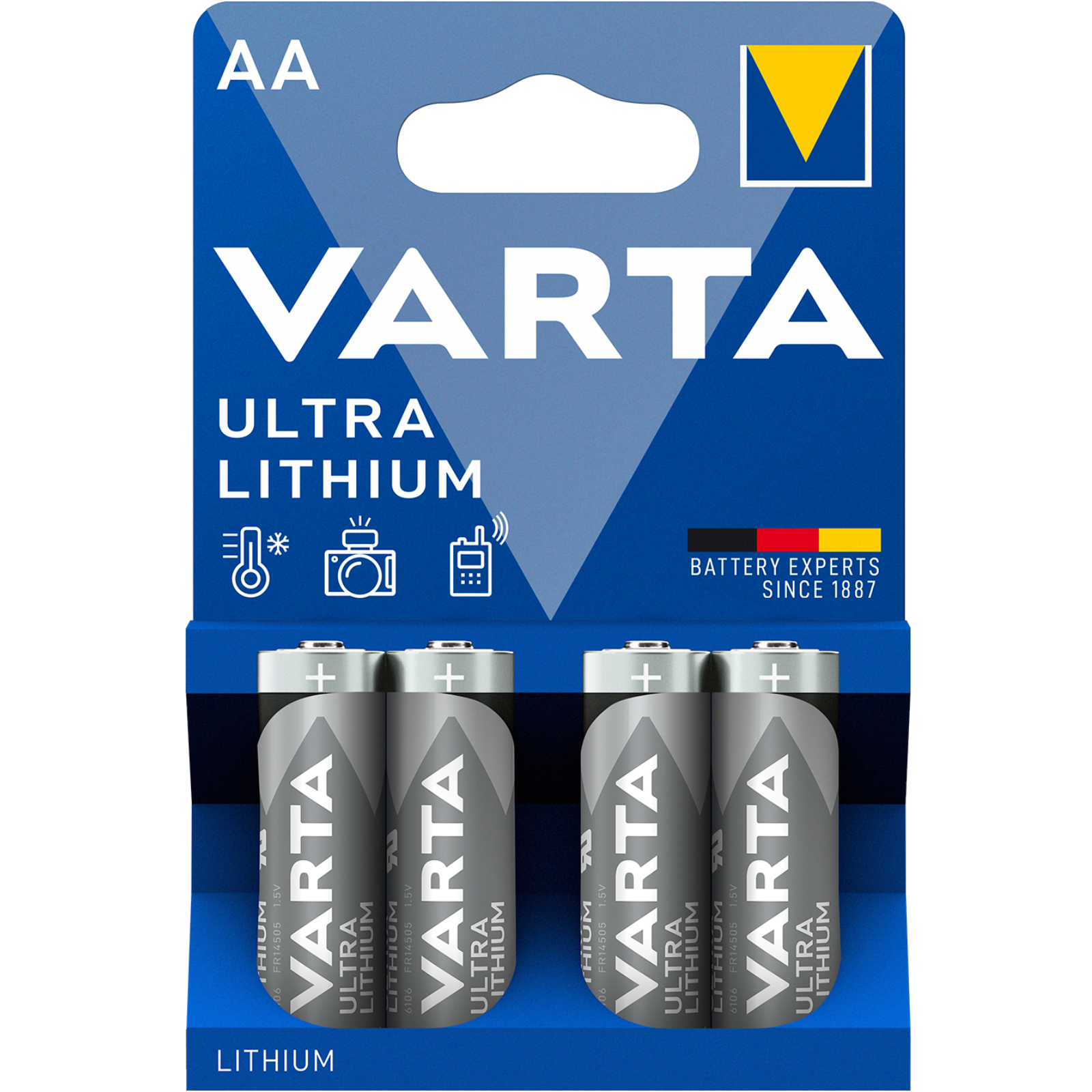 Ultra Lithium AA, 4 pièces - énergie professionnelle