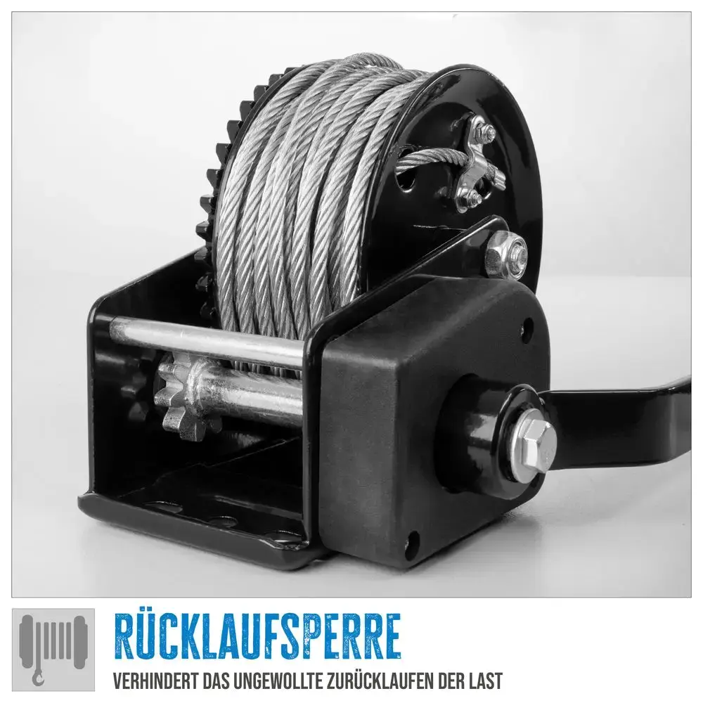  Handseilwinde 720 kg 20 m Seil 