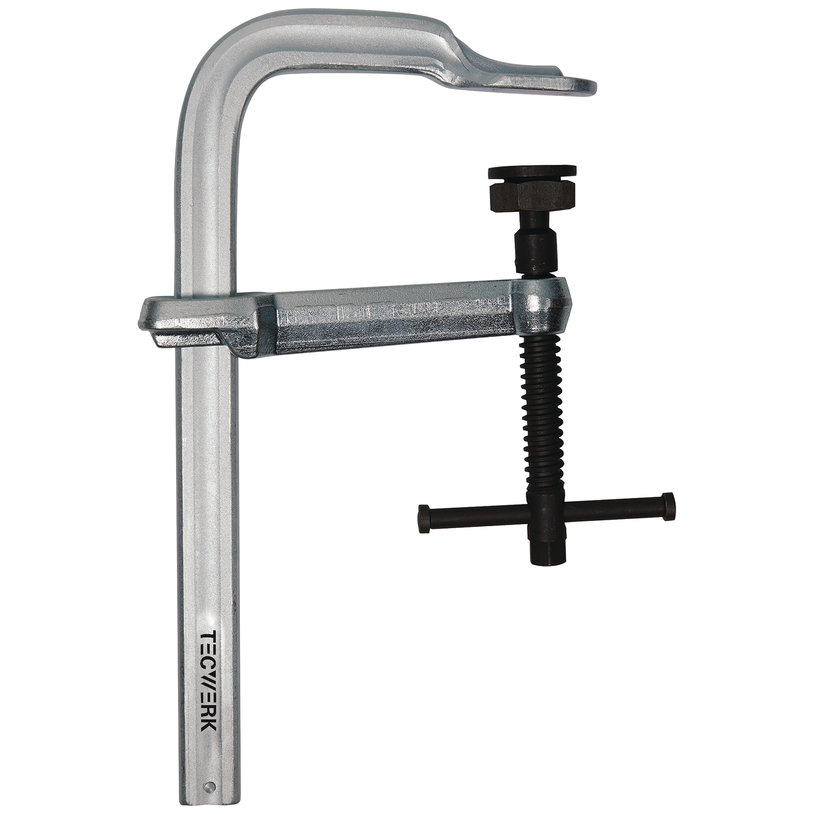 Morsetto ad alte prestazioni, larghezza di serraggio 300 mm, sporgenza 140 mm, ginocchiera