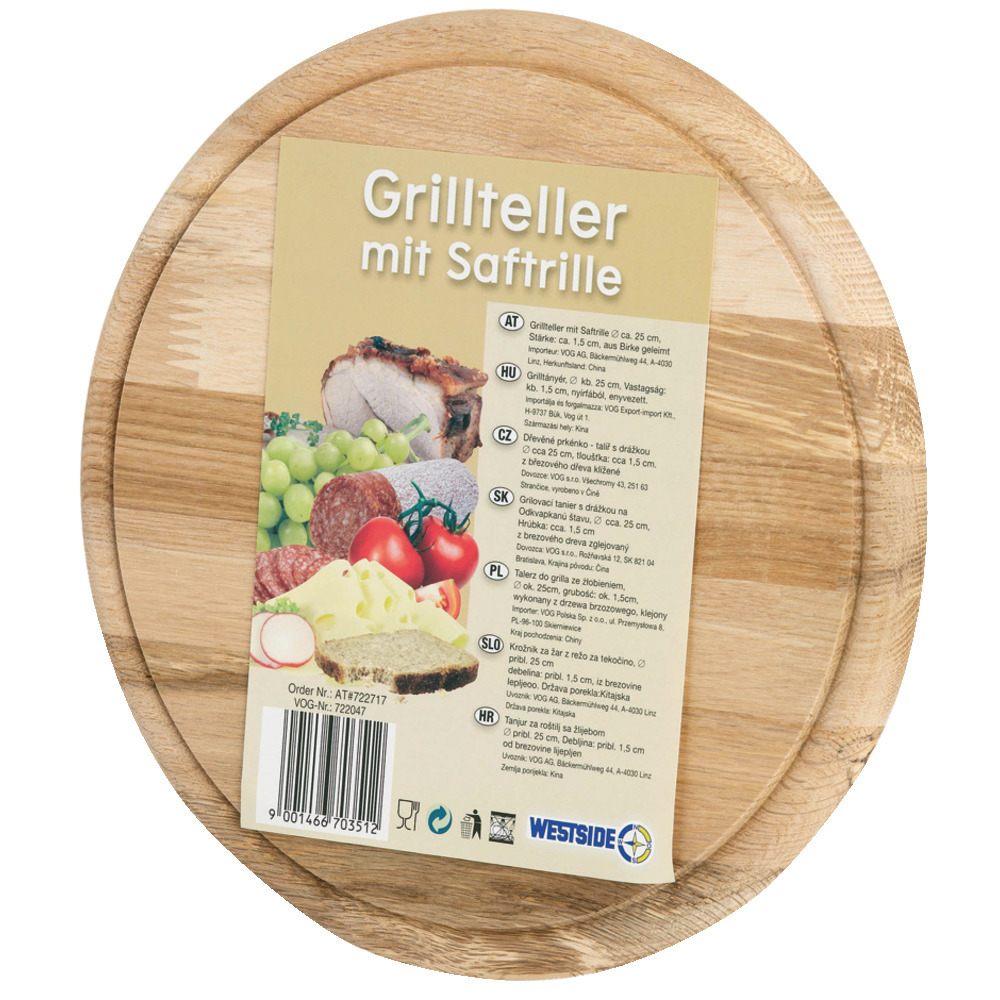 Grillteller mit Saftrille