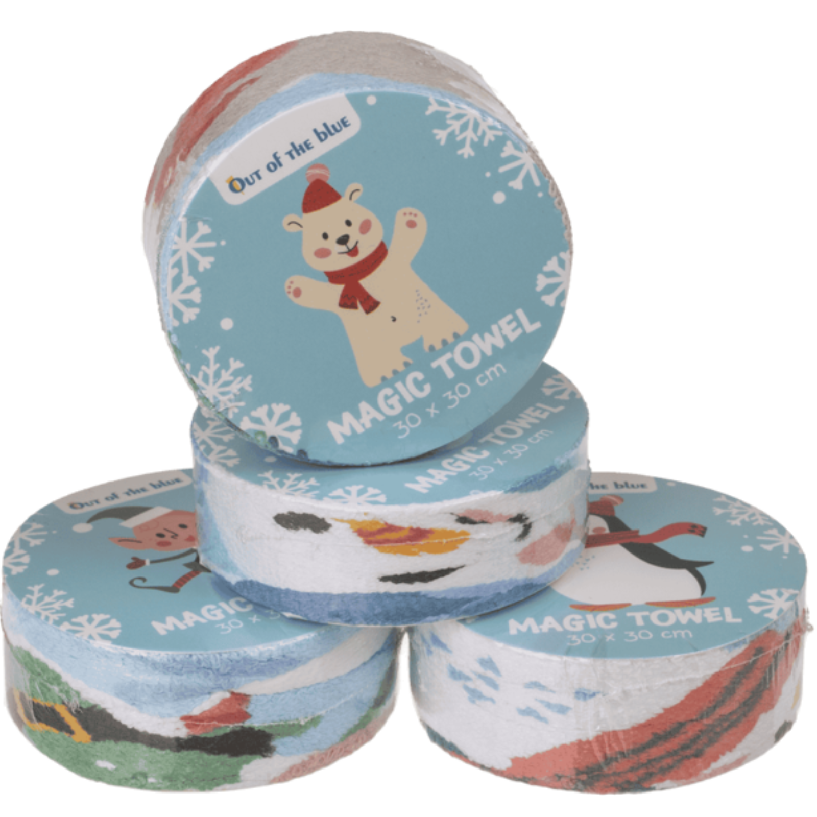 Magisches Handtuch Snowfriends  4 fach sortiert