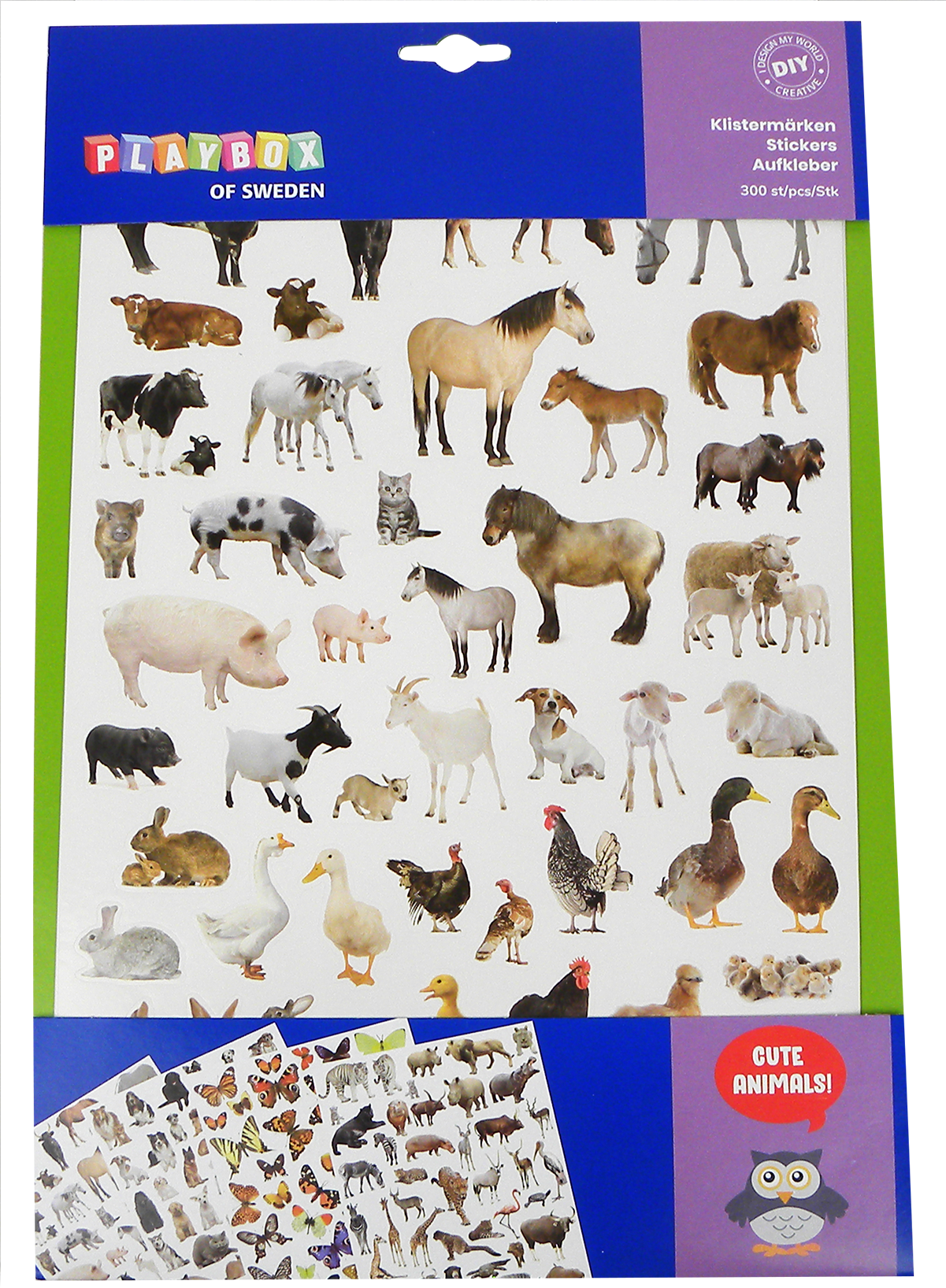 Sticker Tiere 300 Stück