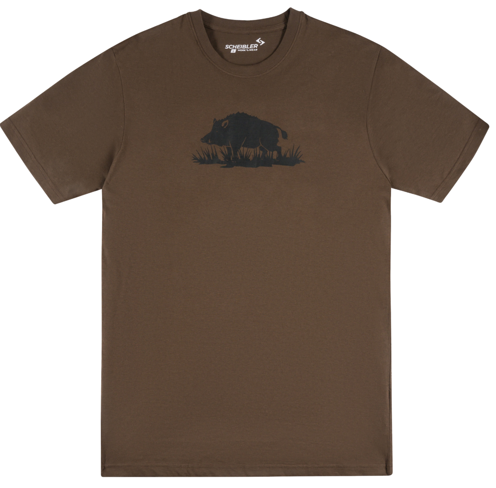 Brown hunting t-shirt for wild boar