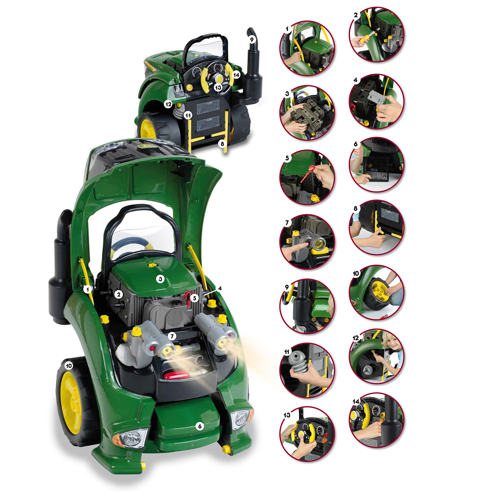 Motormontagetraktor John Deere