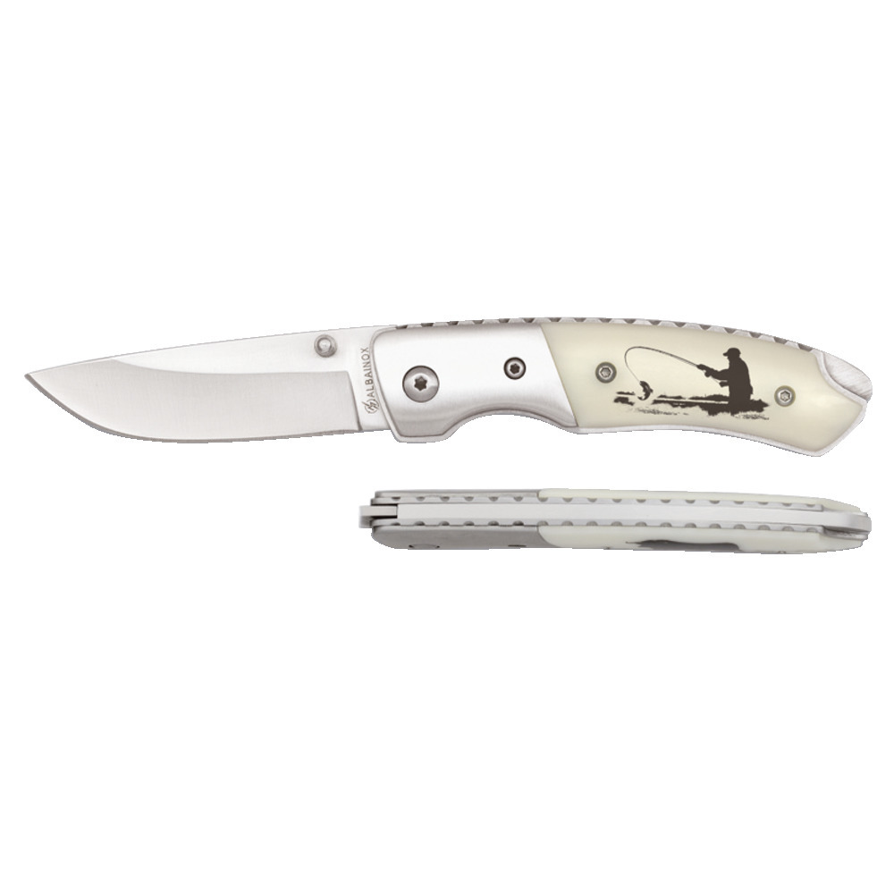 Taschenmesser Motiv Angler