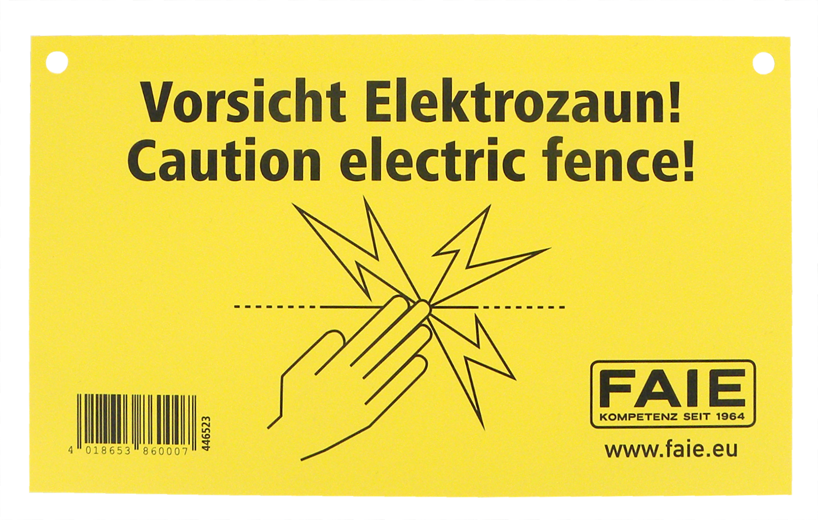 Warnschild Vorsicht Elektrozaun