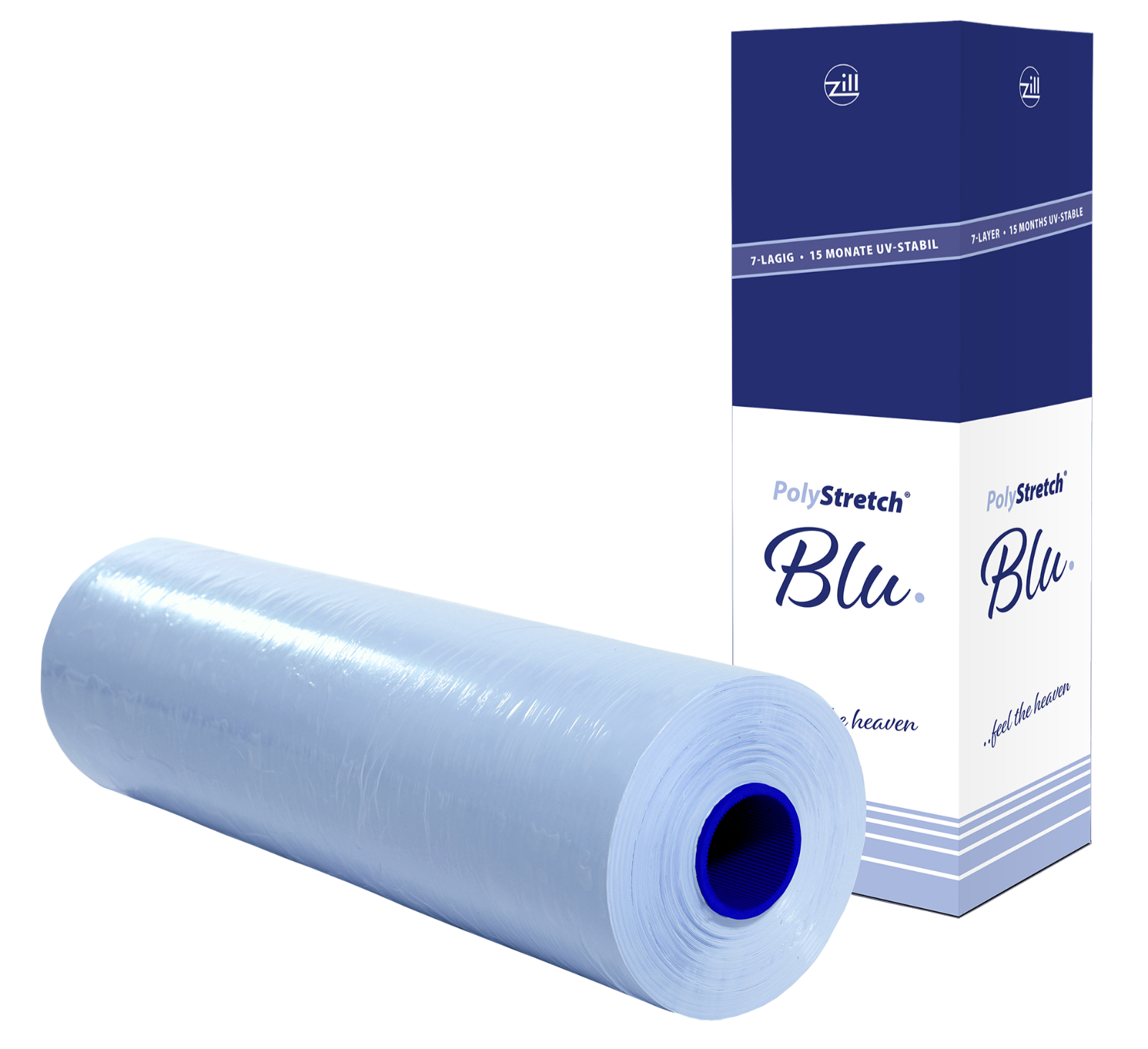 Rundballen Stretchfolie Polystretch blu 0,75 x 1.750 m 7-lagig