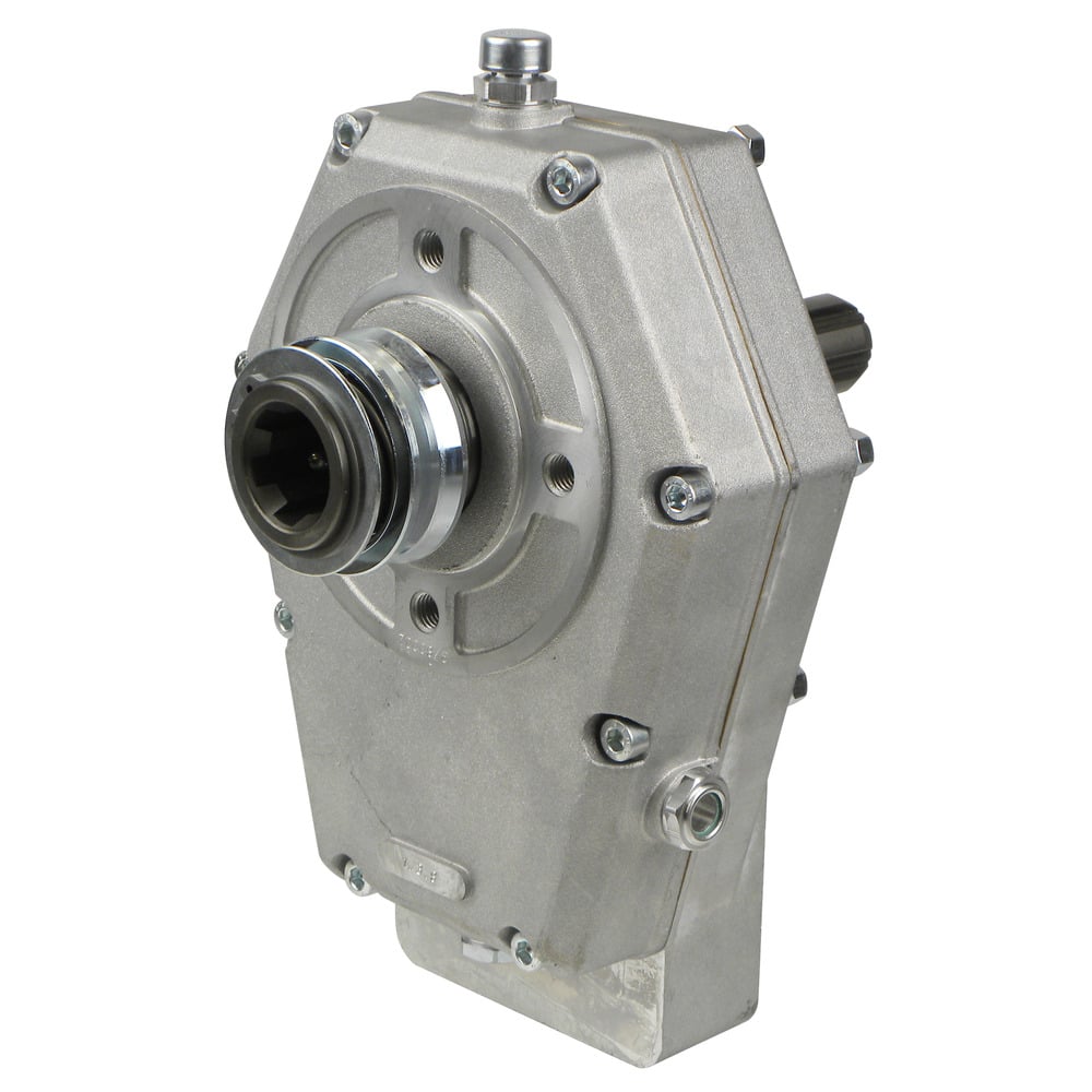 Übersetzungsgetriebe für Hydraulikpumpen mit Aufsteck-Schnellverschluss und Durchtrieb 1 3/8 x 6