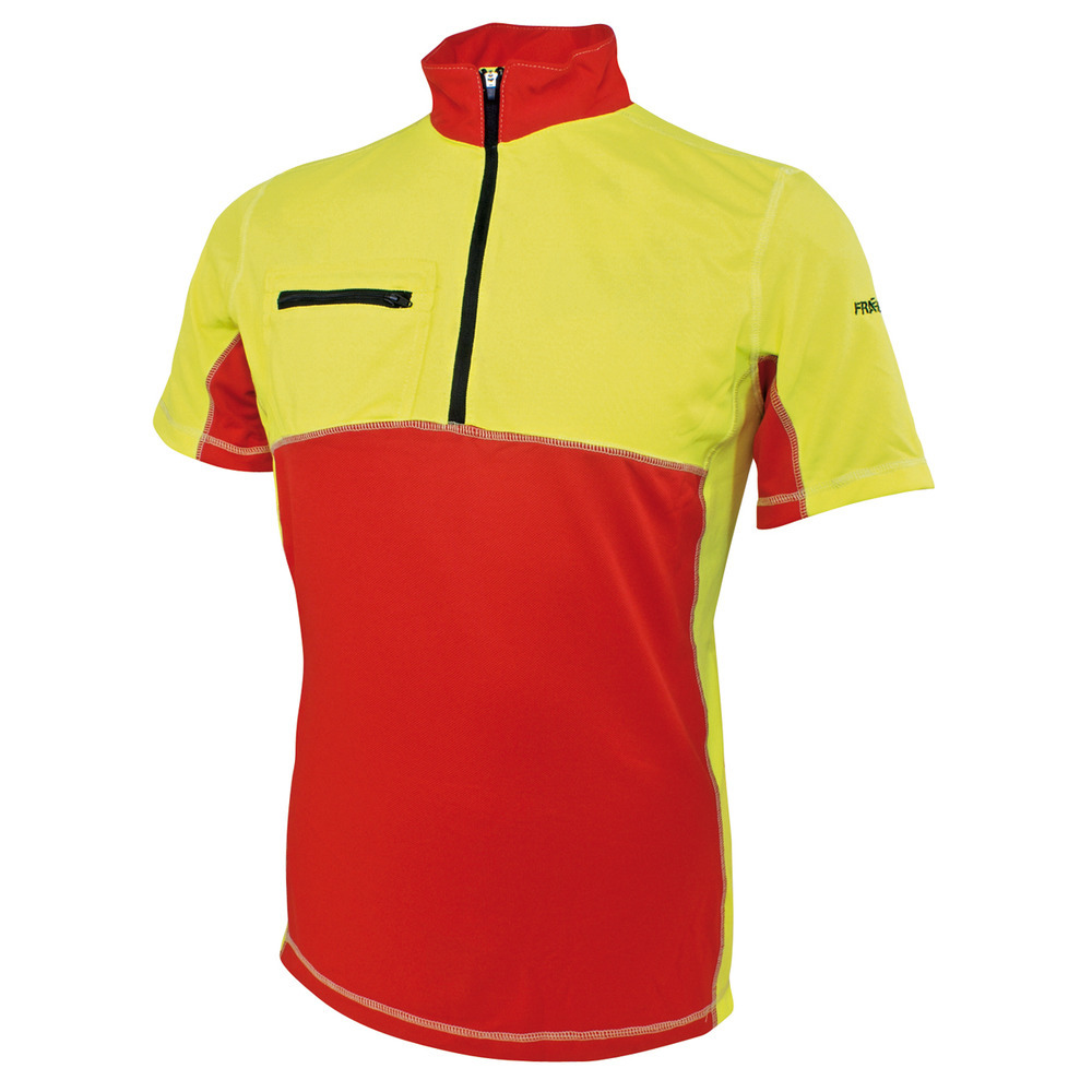 Funktions T-Shirt mit Zipp Kurzarm