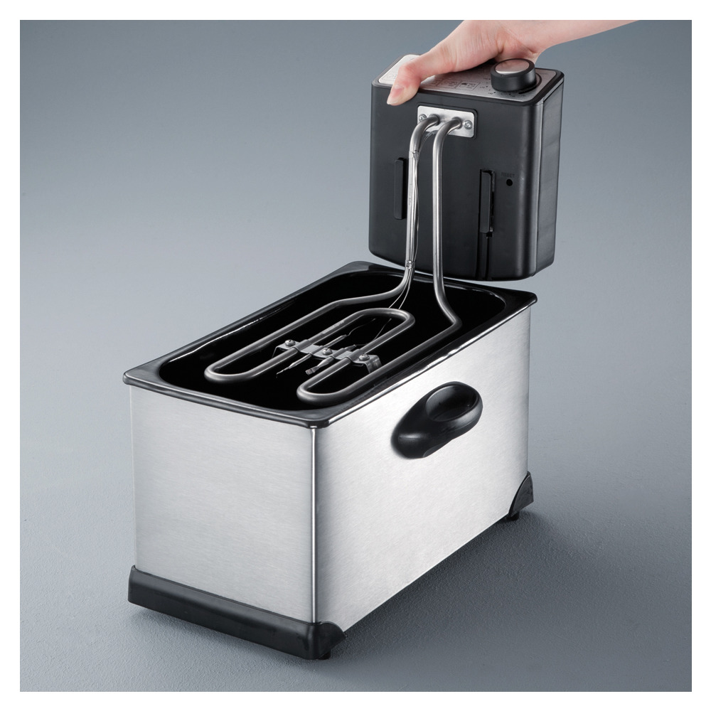 Edelstahl Fritteuse 3 Liter