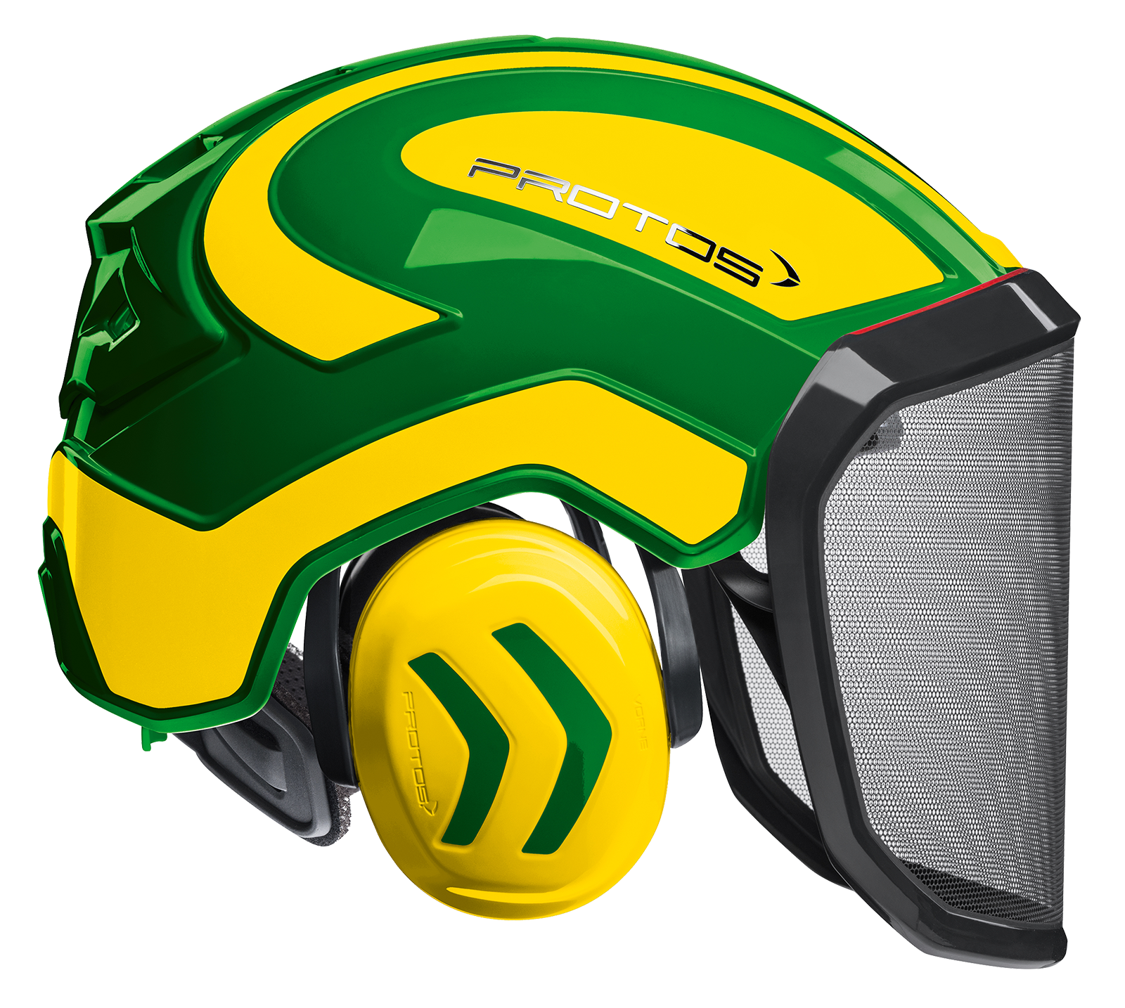 Casque de forestier Profi Protos Integral vert/jaune