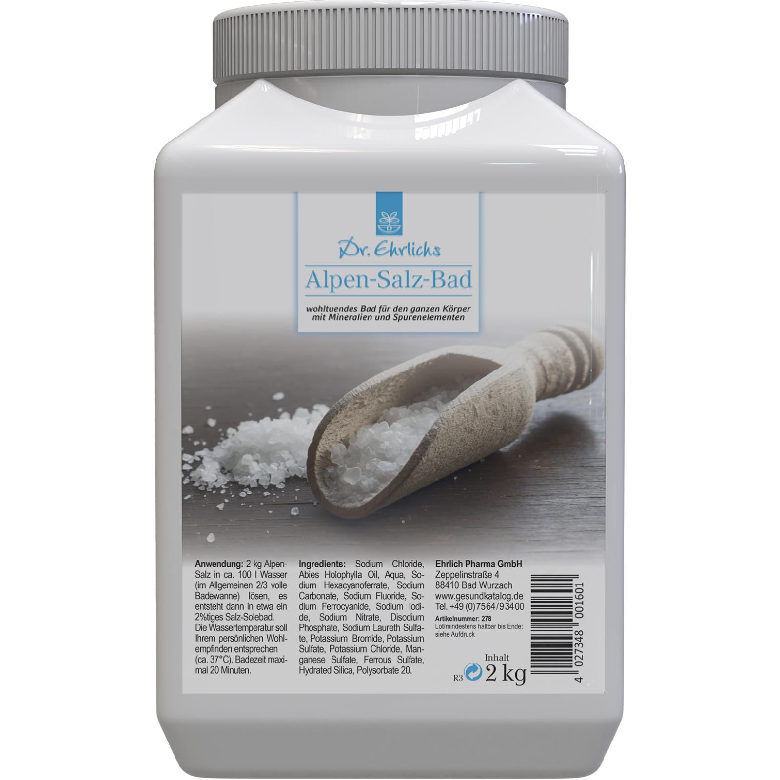 Alpen-Salz-Bad Dose 2kg