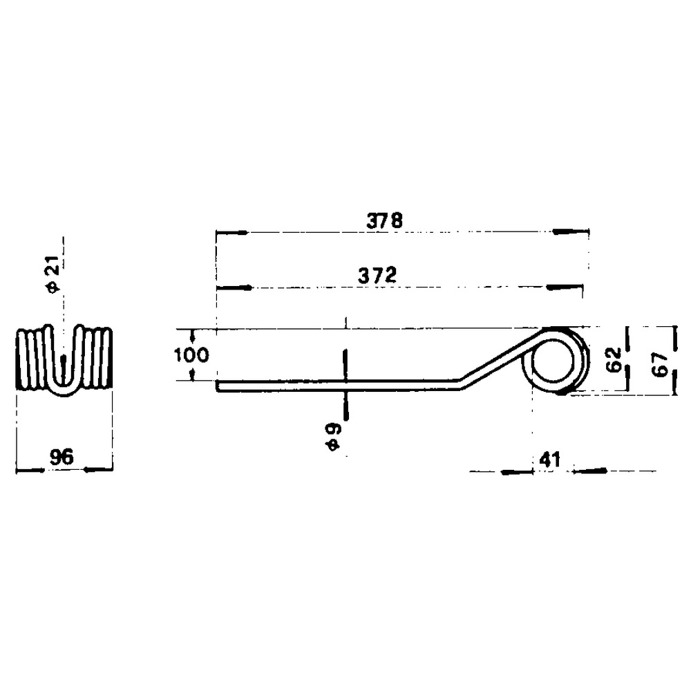 Kreiselheuerzinke anstelle Deutz-Fahr 0658 0456