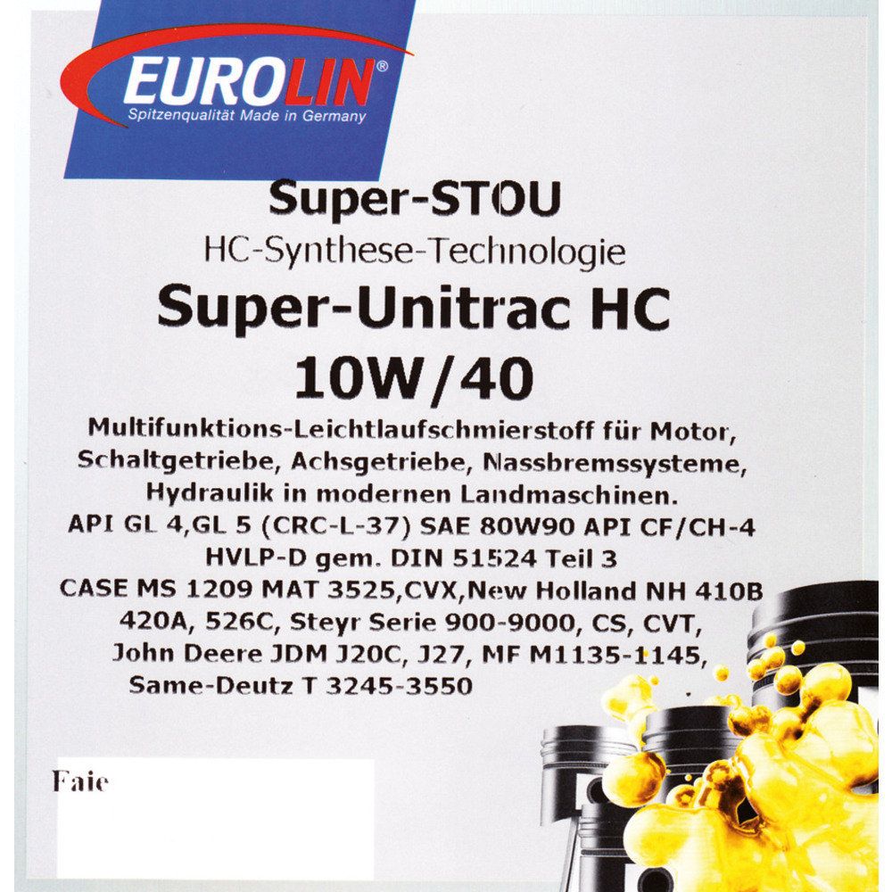 Universalöl Super-Unitrac HC Stou SAE 10W/40