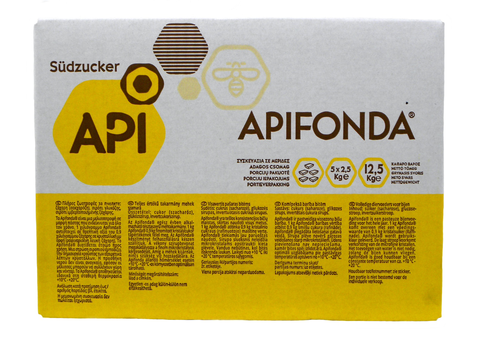 Pâte alimentaire Apifonda 5 x 2,5 kg pour abeilles