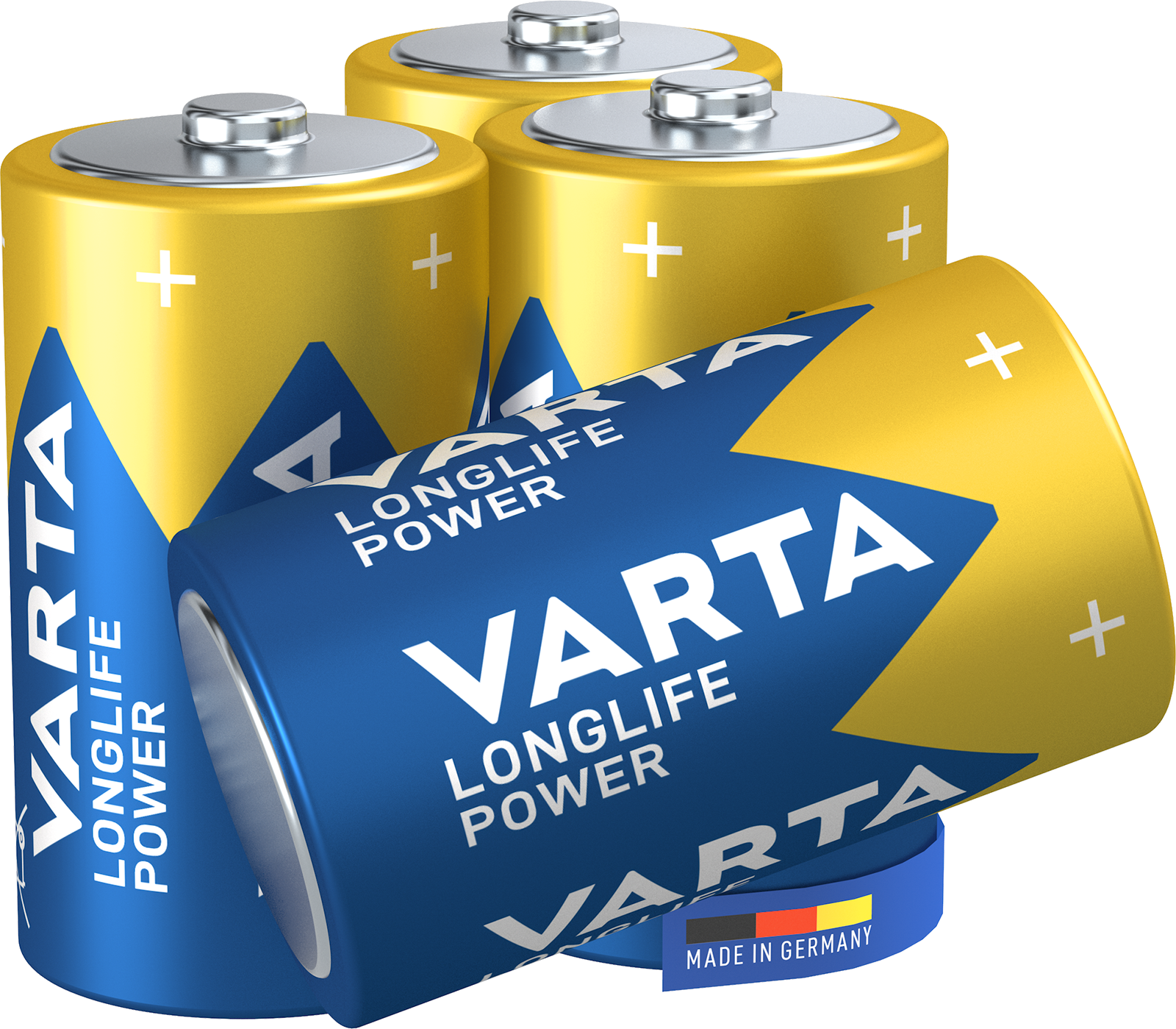 Longlife POWER D, 4 Stück – Leistungsstarke Energie