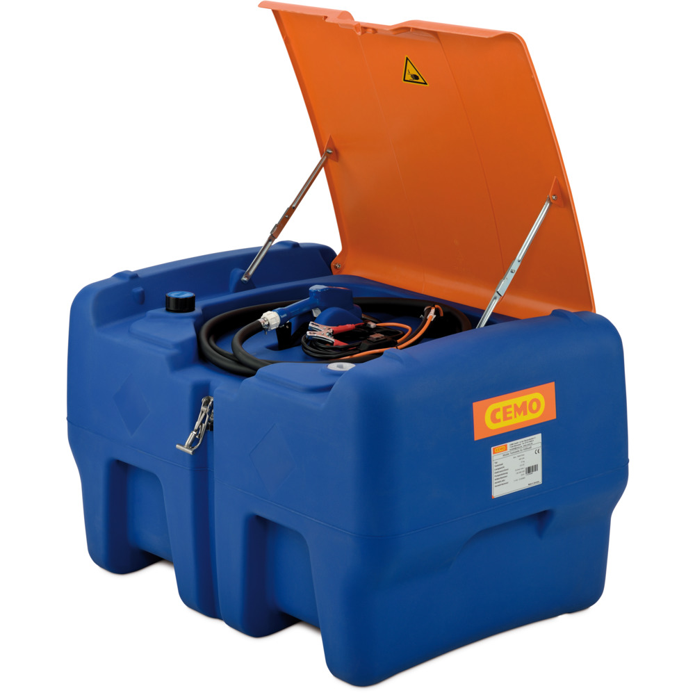 Mobiler Tank AdBlue 440l mit Tauchpume Centri SP30, 12V - inkl. Klappdeckel