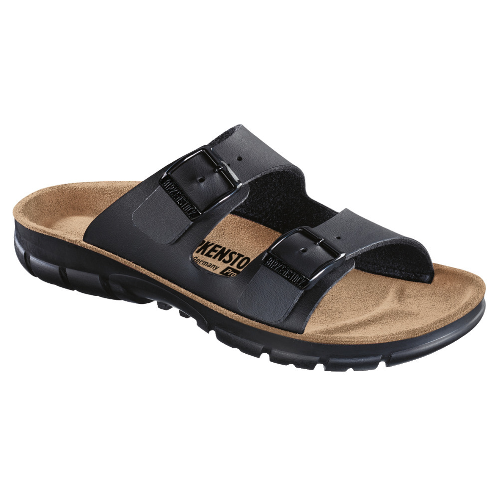 Chaussons Birkenstock « Bilbao » noirs pour pieds normaux et forts