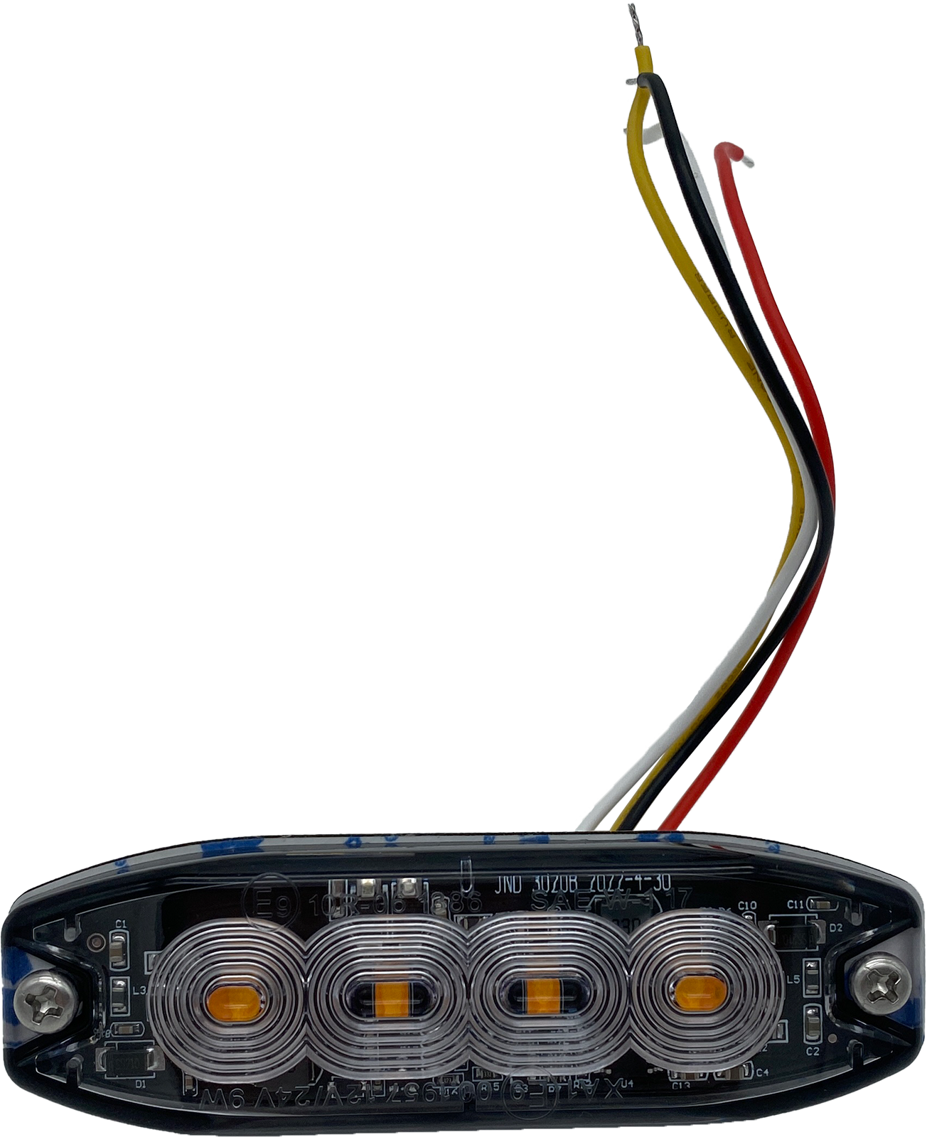 LED Blitzleuchte orange 4 LED's